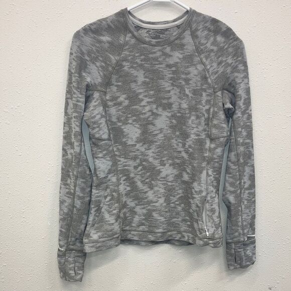 Lululemon ”It’s Rulu” Run long sleeve sweatshirt data rush Jaguar white opal 150 - Picture 4 of 9